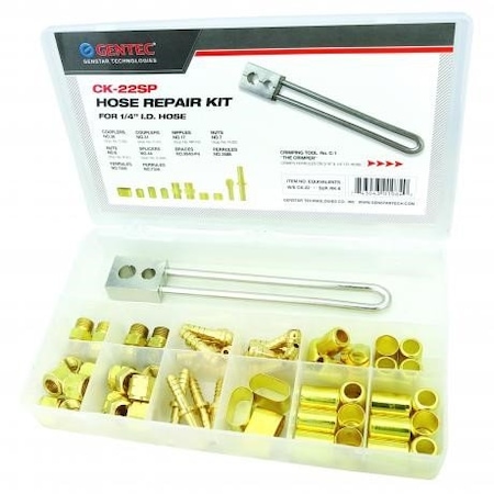 Gentec HOSE REPAIR KITS, Hose Repair Kit, in. 1/4in. Fittings w/ C-1 CK-22SP